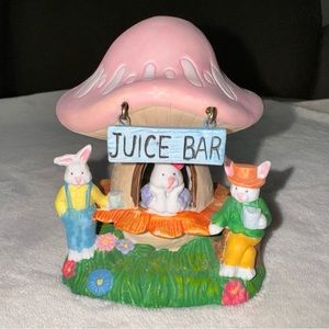 Easter Bunny Mushroom Porcelain Juice Bar Easter Town Cottontale Anthropomorphic